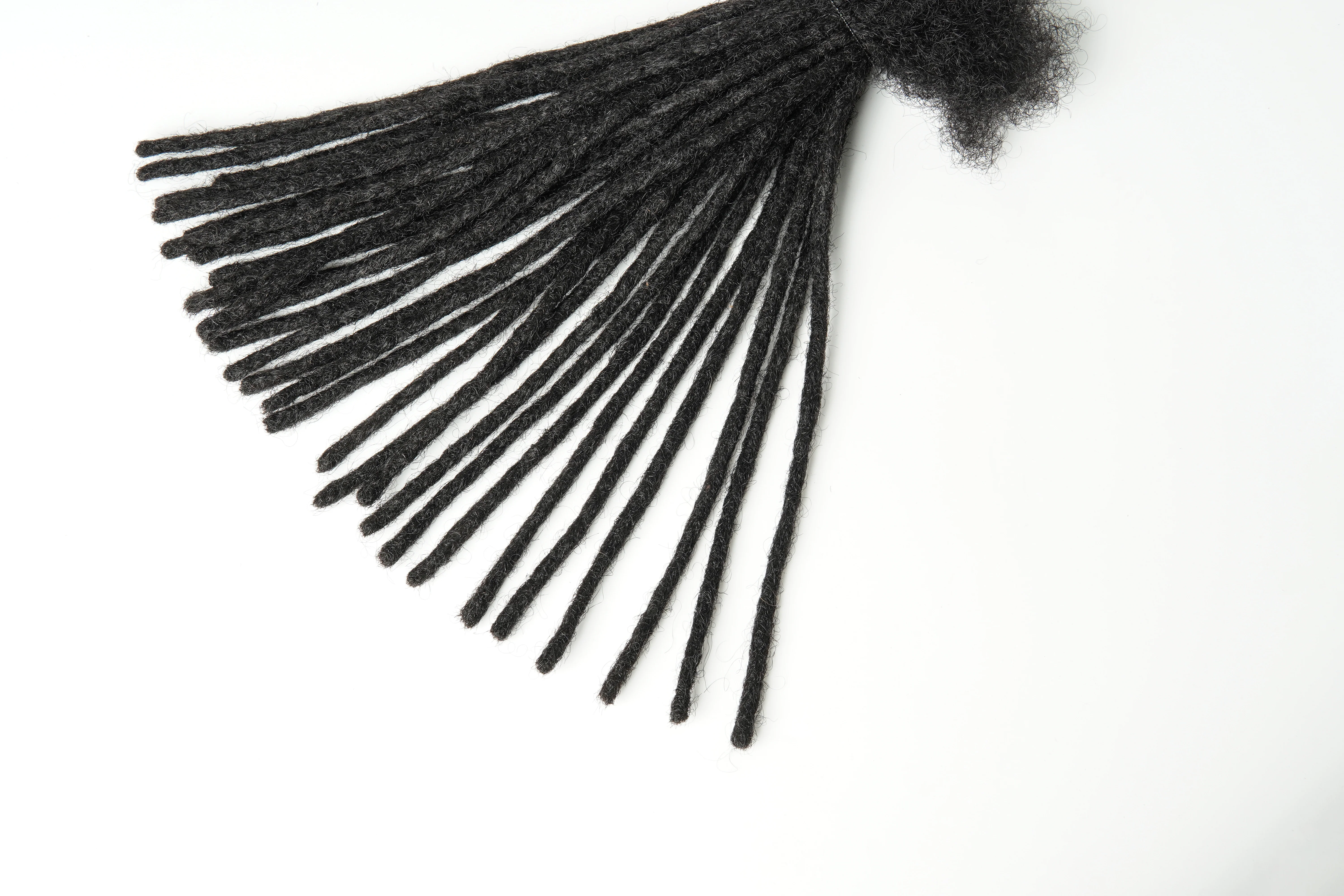 100% Human Hair Locs Extensions Handmade XSmall Width (0.4cm)  30 LOCS/Bundle - Mose Wig