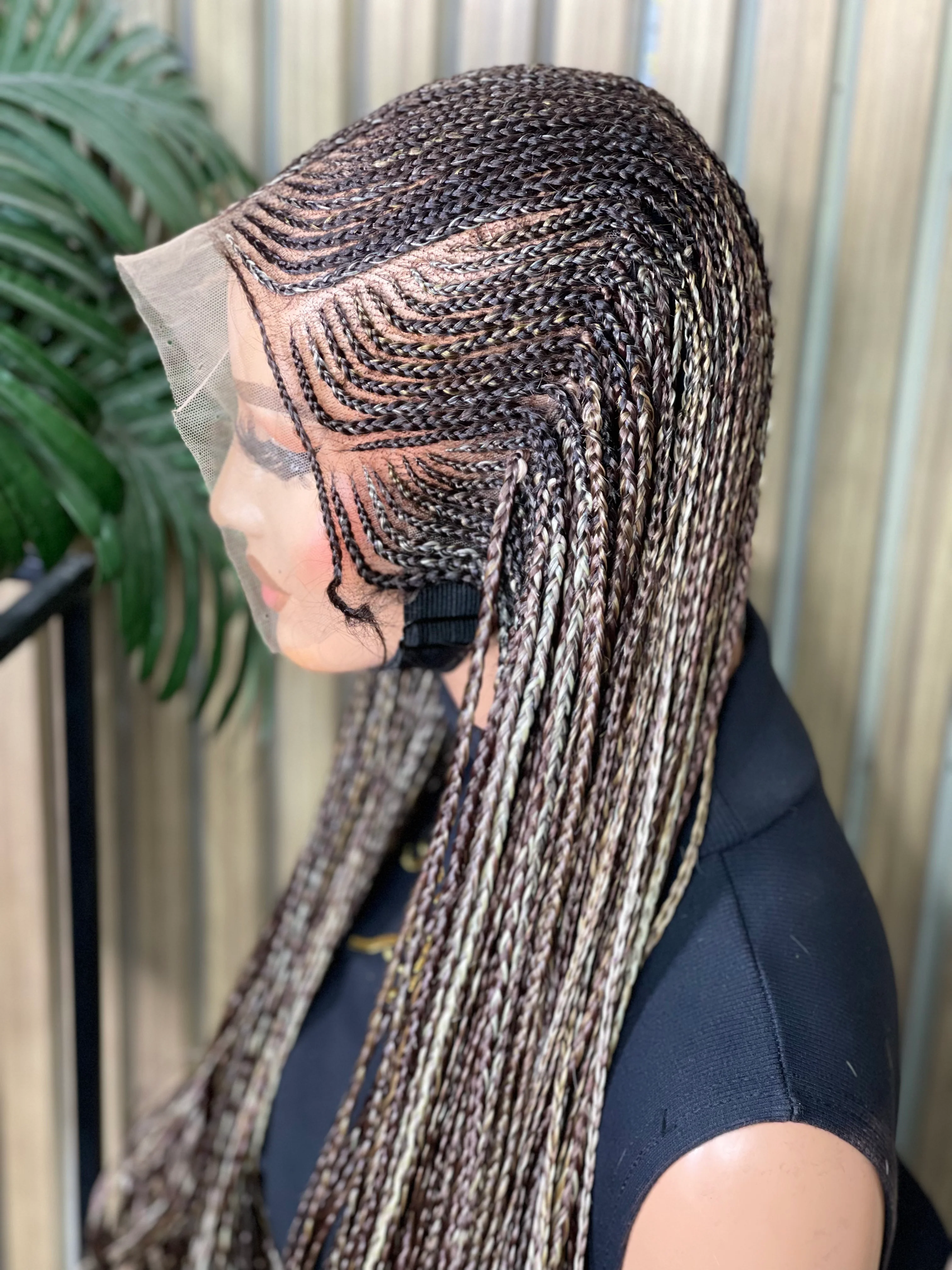 Kamsi Cornrow Unit - Cornrow Braided Wig - Mose Wig