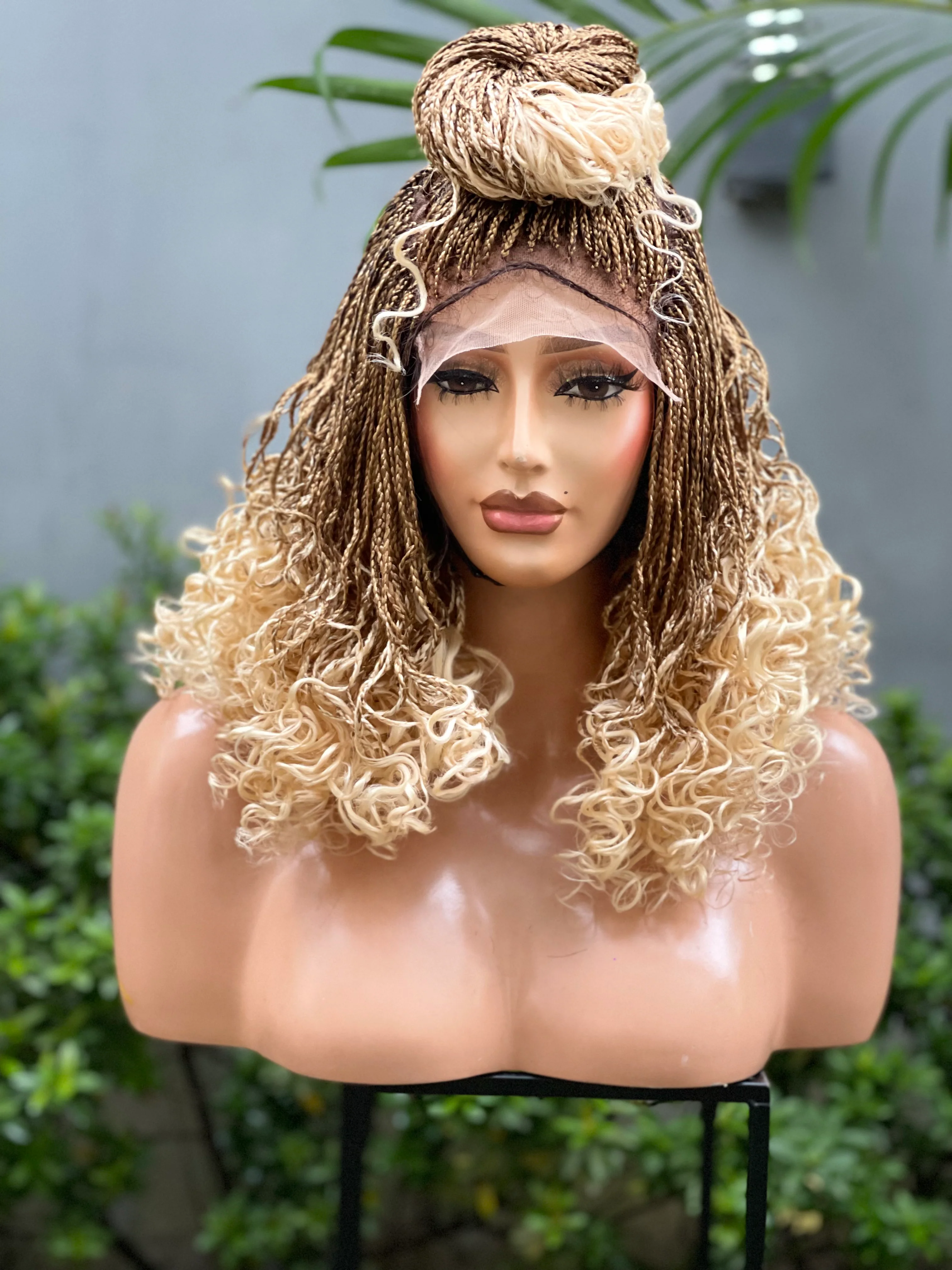 Micro braids unit - Braided Wig with curls - Mose Wig