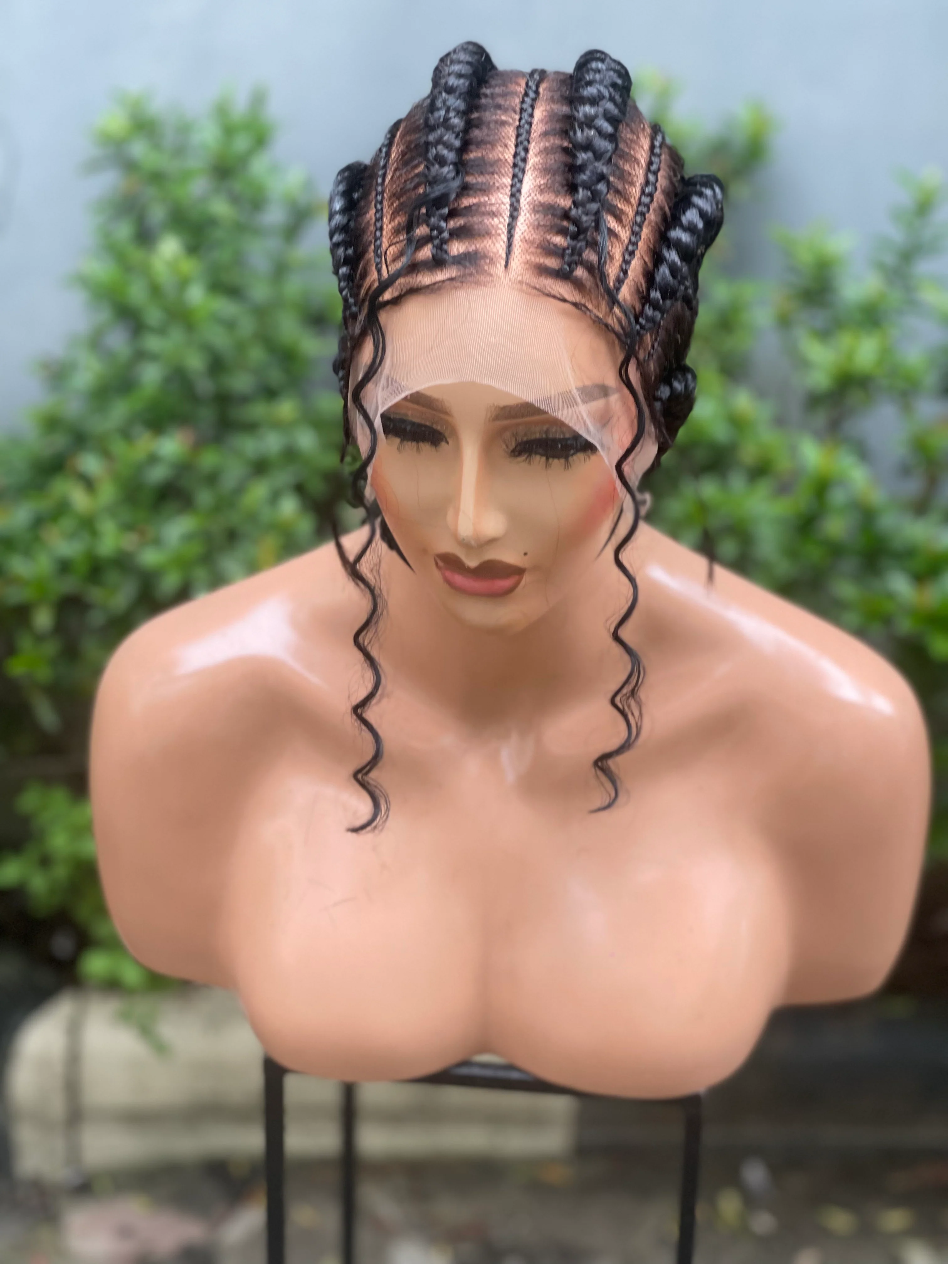 Simi unit - stitch braids cornrow wig - Mose Wig