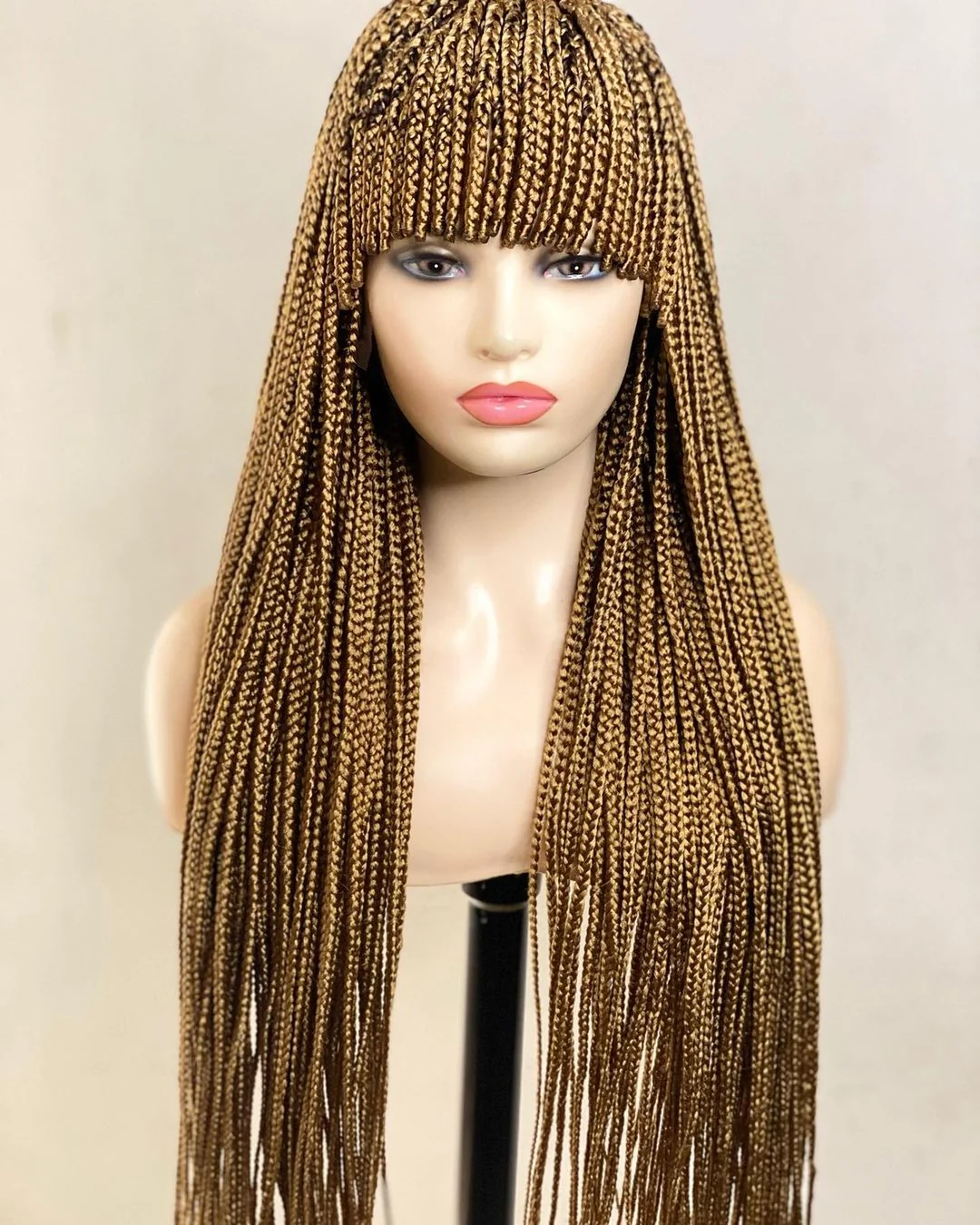 Kelly- Long Box braids wig with bangs - Mose Wig