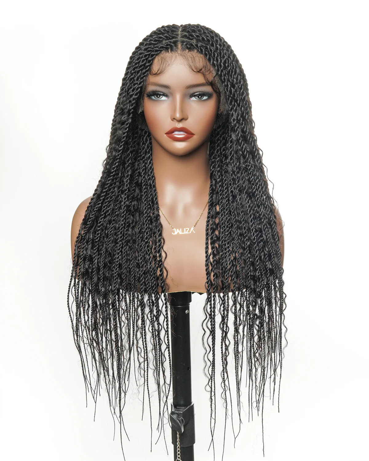 Honey Blond HD Lace Tangleless Boho Twist Braided Wig 79 Strands - Mose Wig