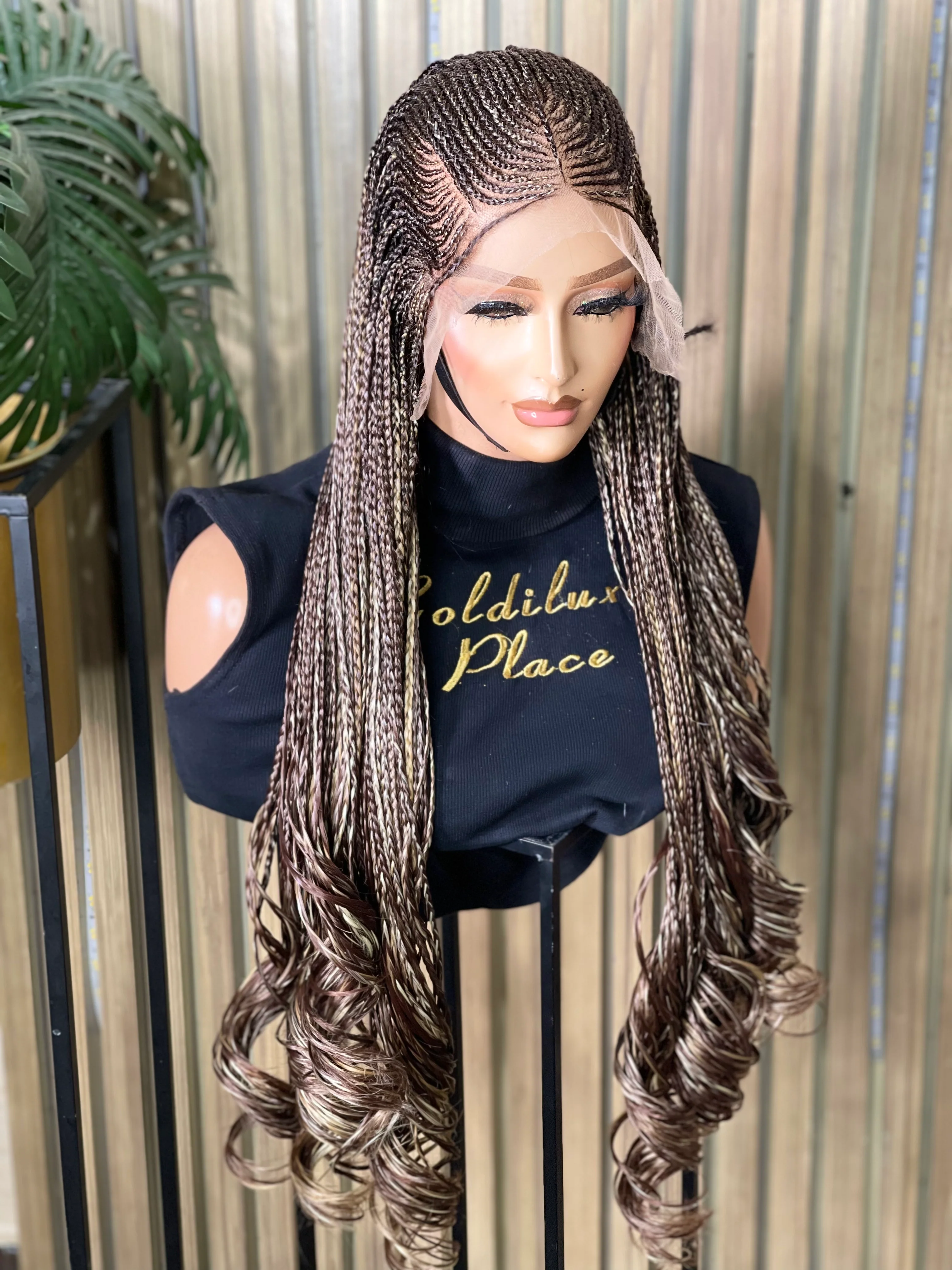 Kamsi Cornrow Unit - Cornrow Braided Wig - Mose Wig