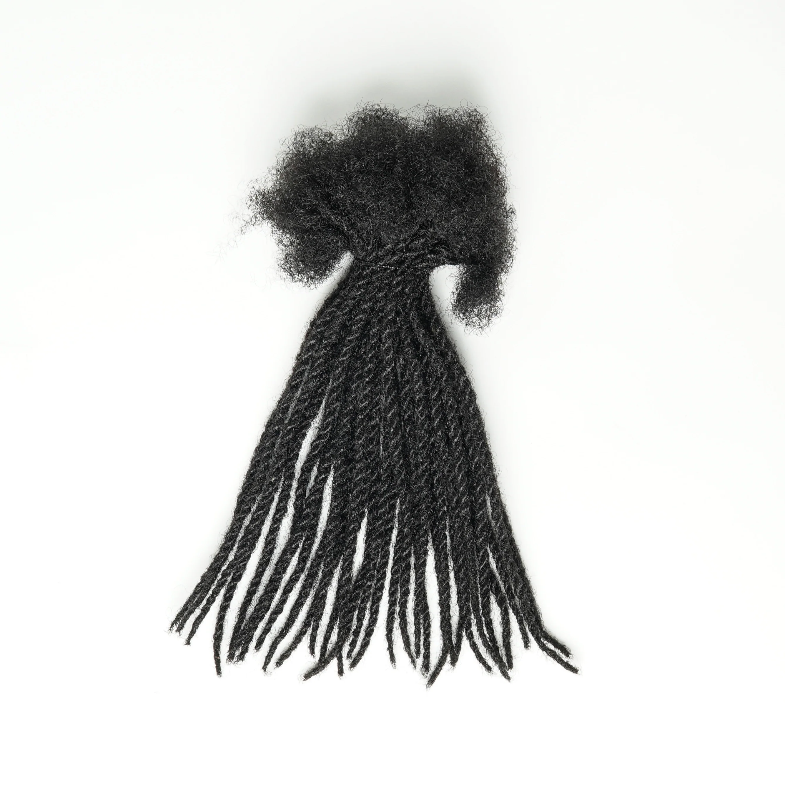 100% Human Hair Locs Extensions Handmade XSmall Width (0.4cm)  30 LOCS/Bundle - Mose Wig