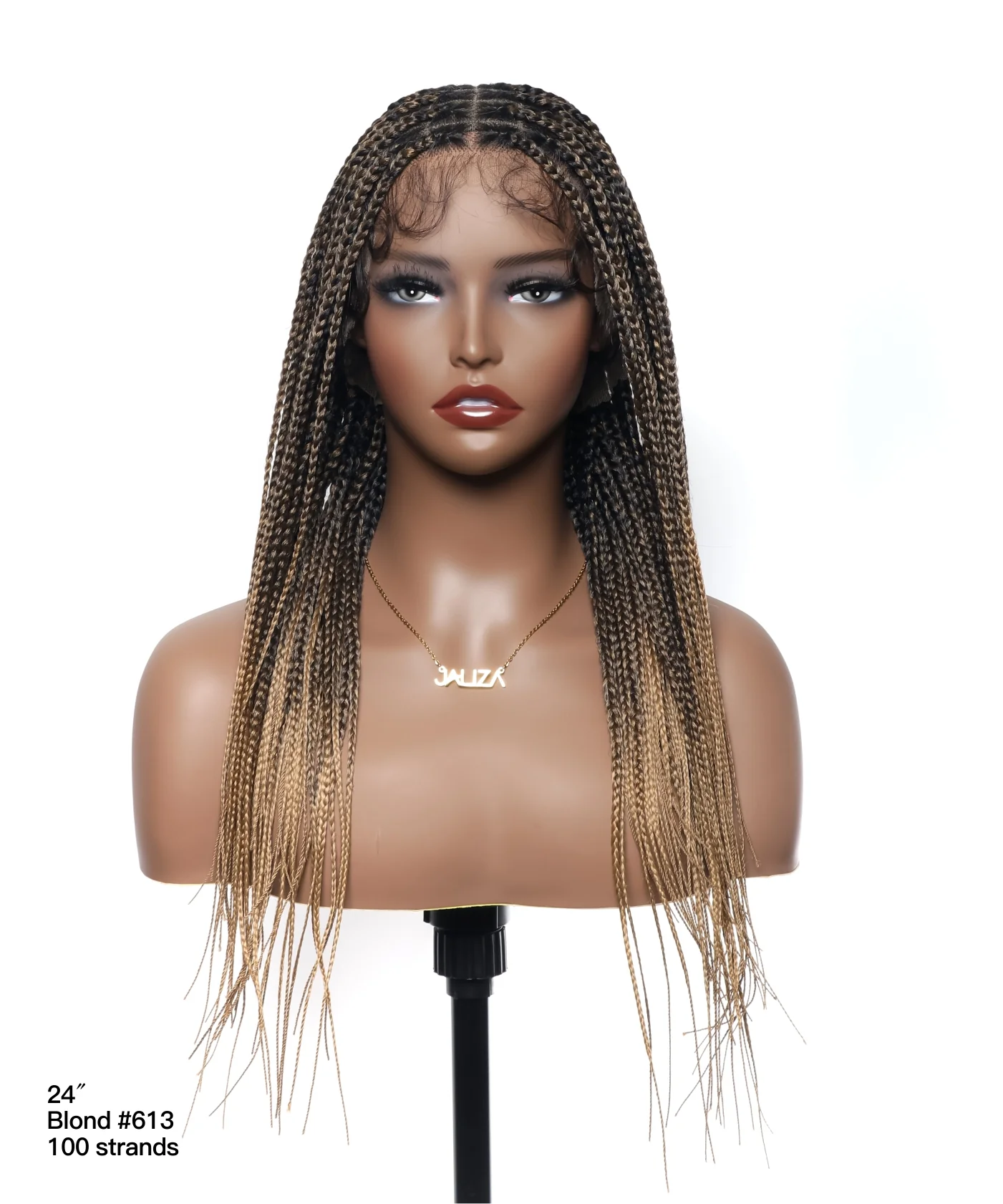 Pre Bleached Human Hair Lace Lightweight Knotless HD Lace Box Braided Wig - Mose Wig