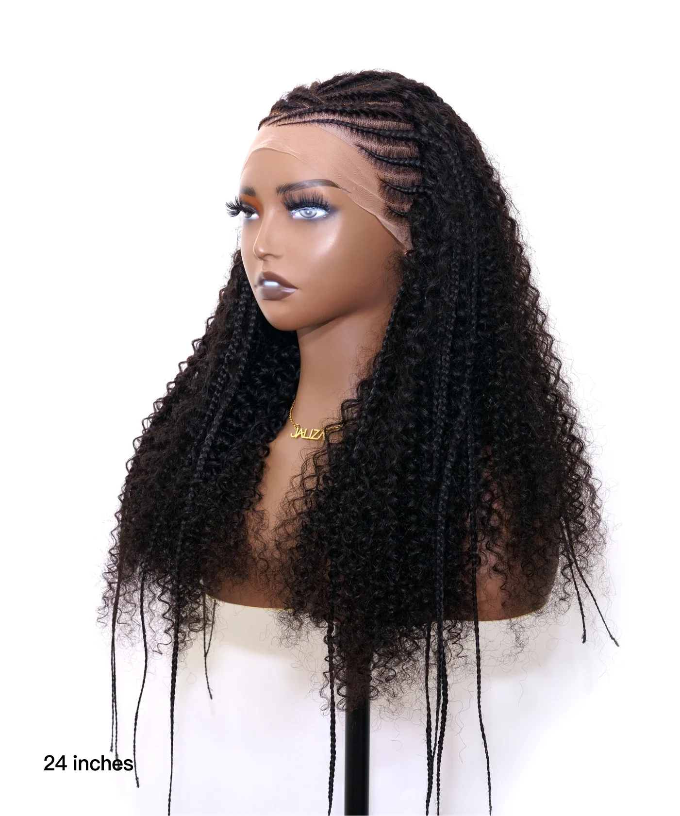 Extra Full Pre bleached Human Hair Lace Braided Cornrow Style Braided Wig  (Scheduled to ship in 1-2 weeks) - Mose Wig