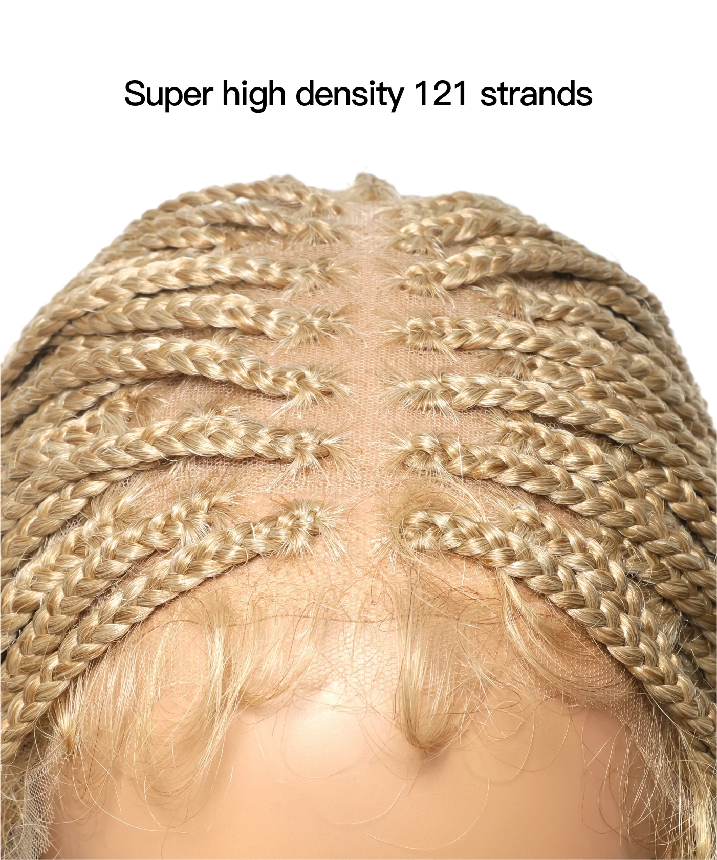 HD Lace Knotless Box Braided Wig Color #613 Blond - Mose Wig