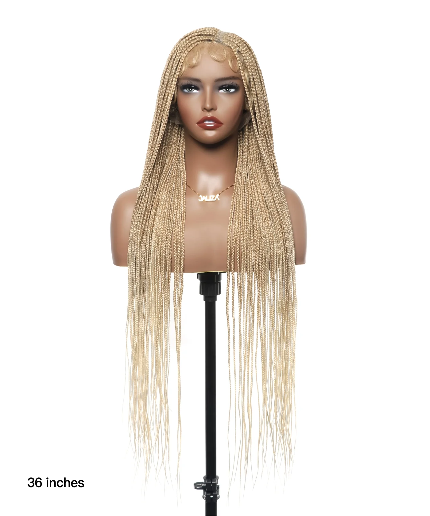HD Lace Knotless Box Braided Wig Color #613 Blond - Mose Wig