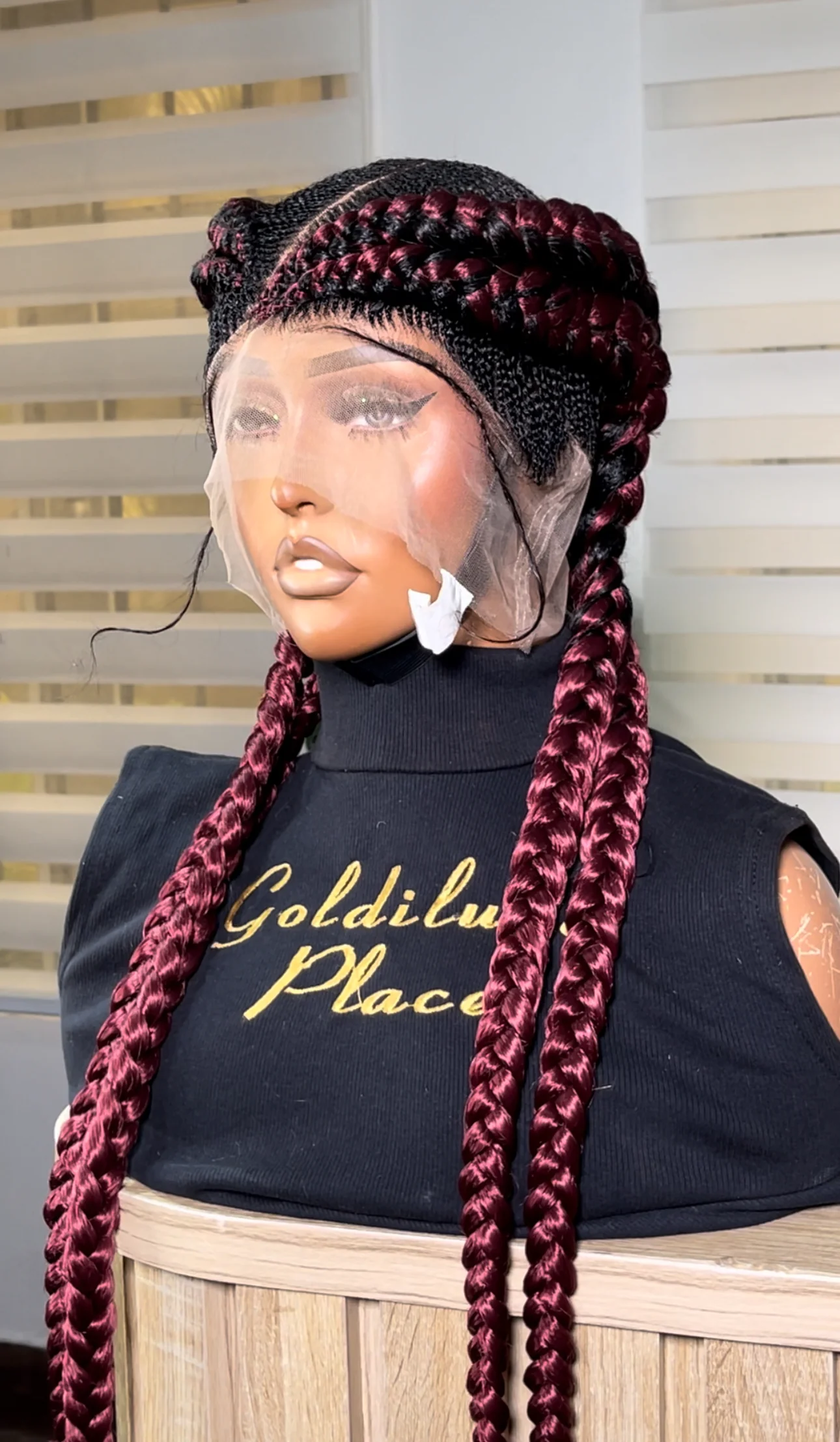 Jodie braided stitch cornrow wig - Mose Wig