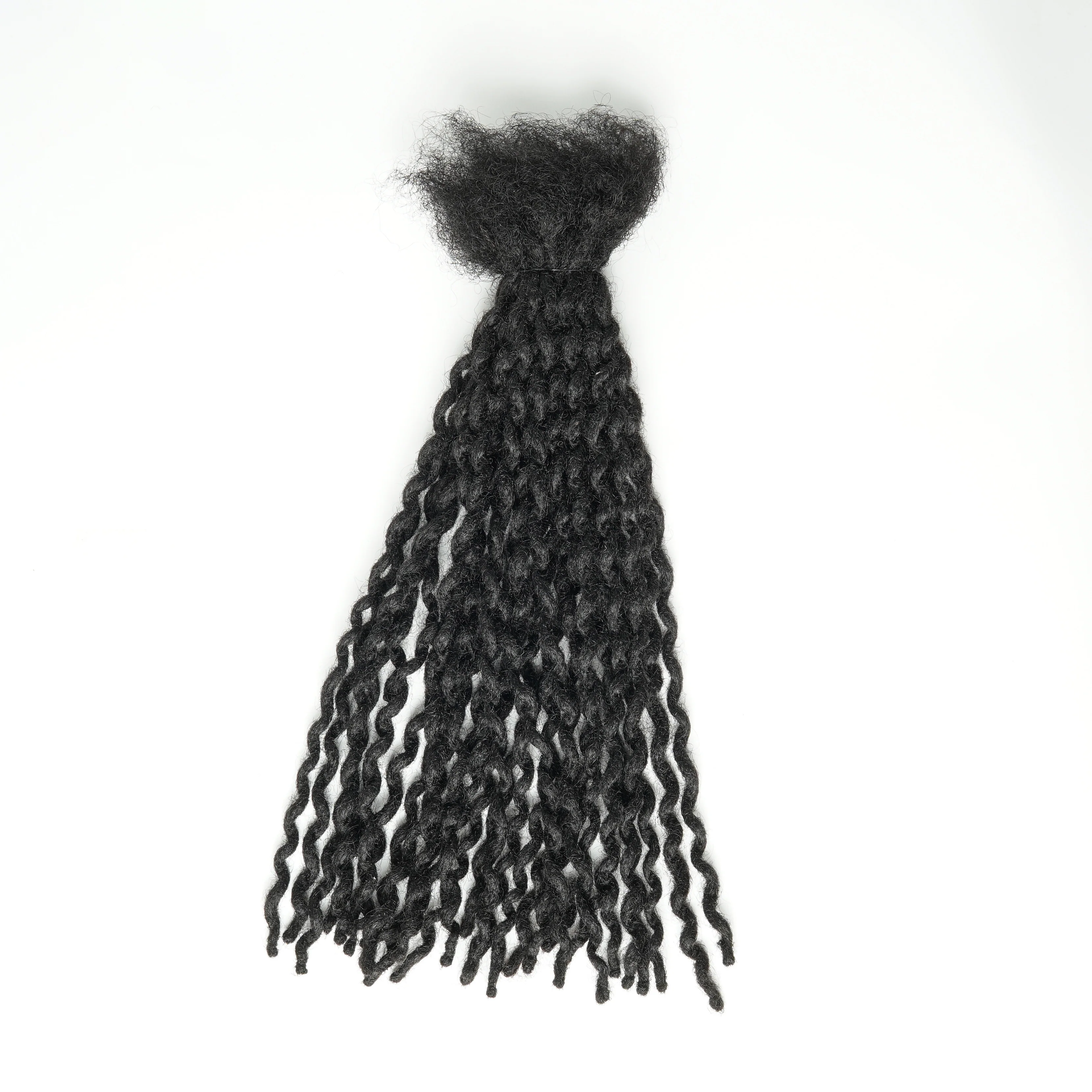 100% Human Hair Locs Extensions Handmade XSmall Width (0.4cm)  30 LOCS/Bundle - Mose Wig