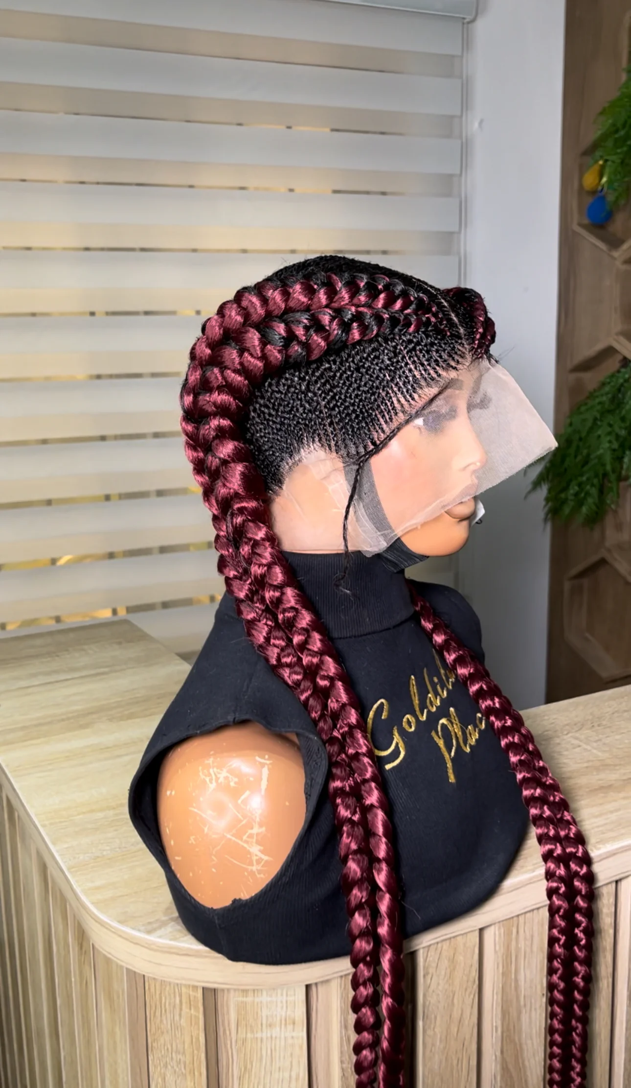 Jodie braided stitch cornrow wig - Mose Wig