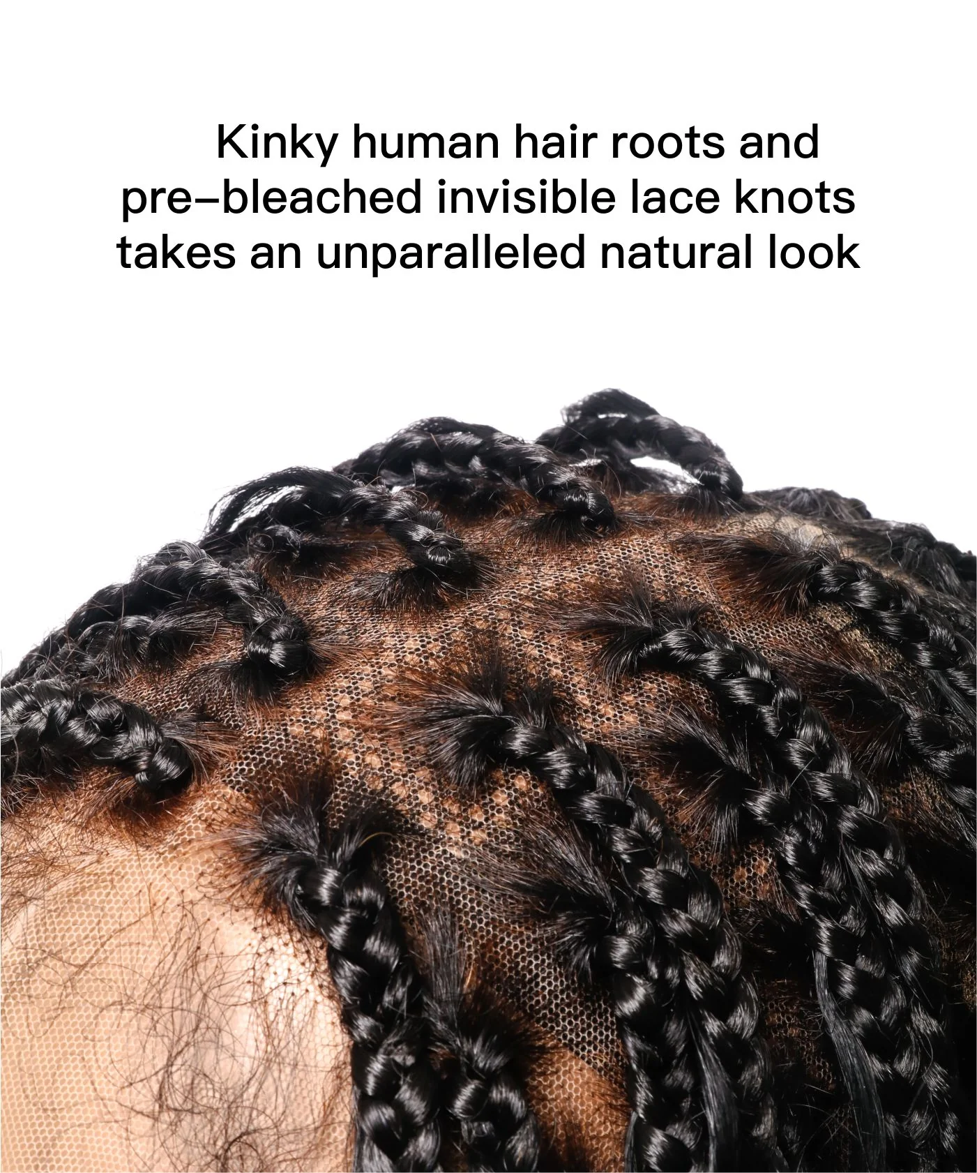 Pre Bleached Human Hair Lace Tangleless HD Lace Knotless Boho Box Braided Wig 88 Strands - Human Hair Roots & Boho Curls & Baby Hair - Mose Wig