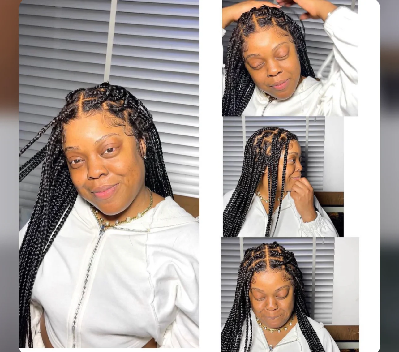Medium Knotless Braided Wig - Mose Wig