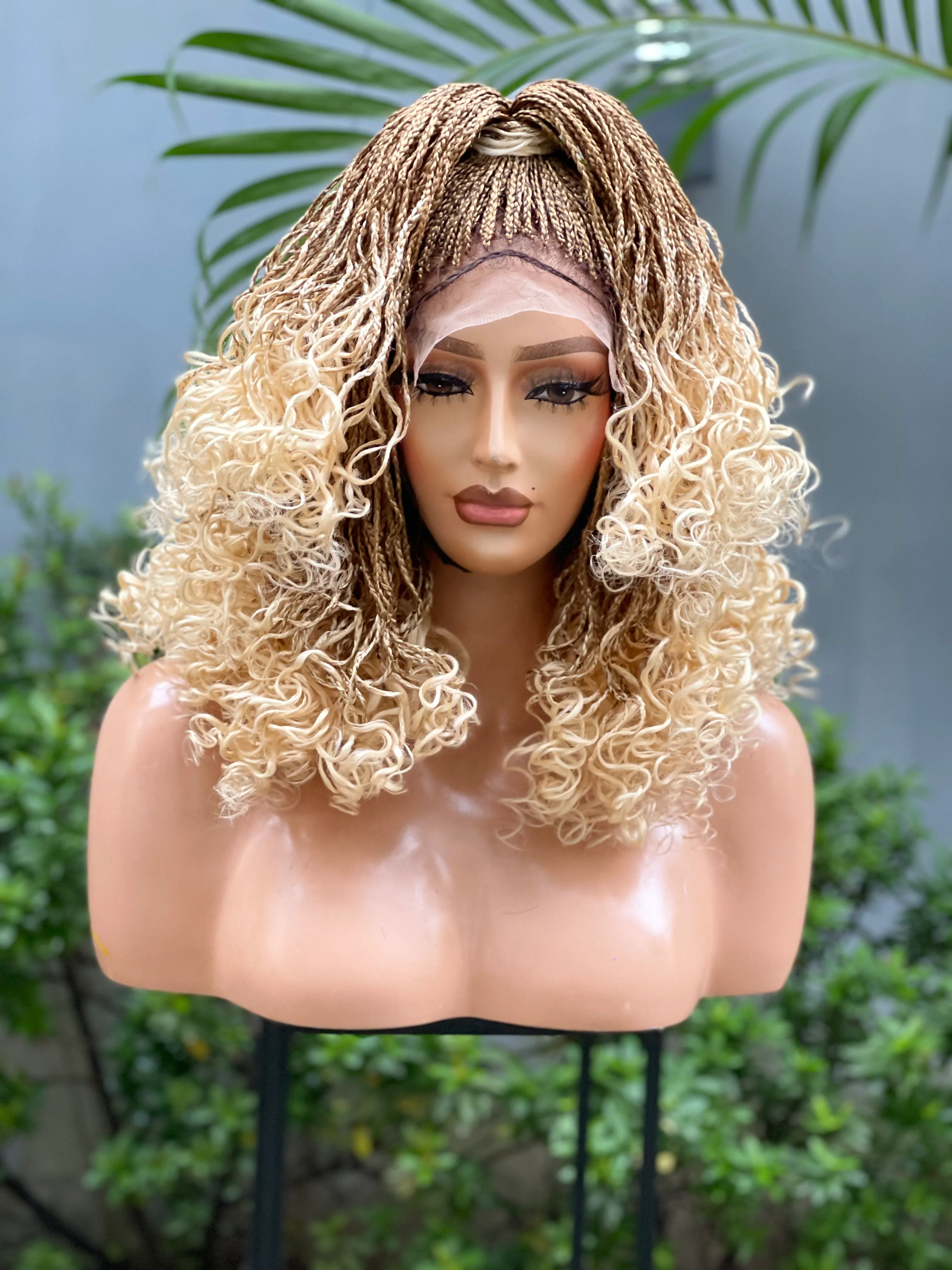 Micro braids unit - Braided Wig with curls - Mose Wig