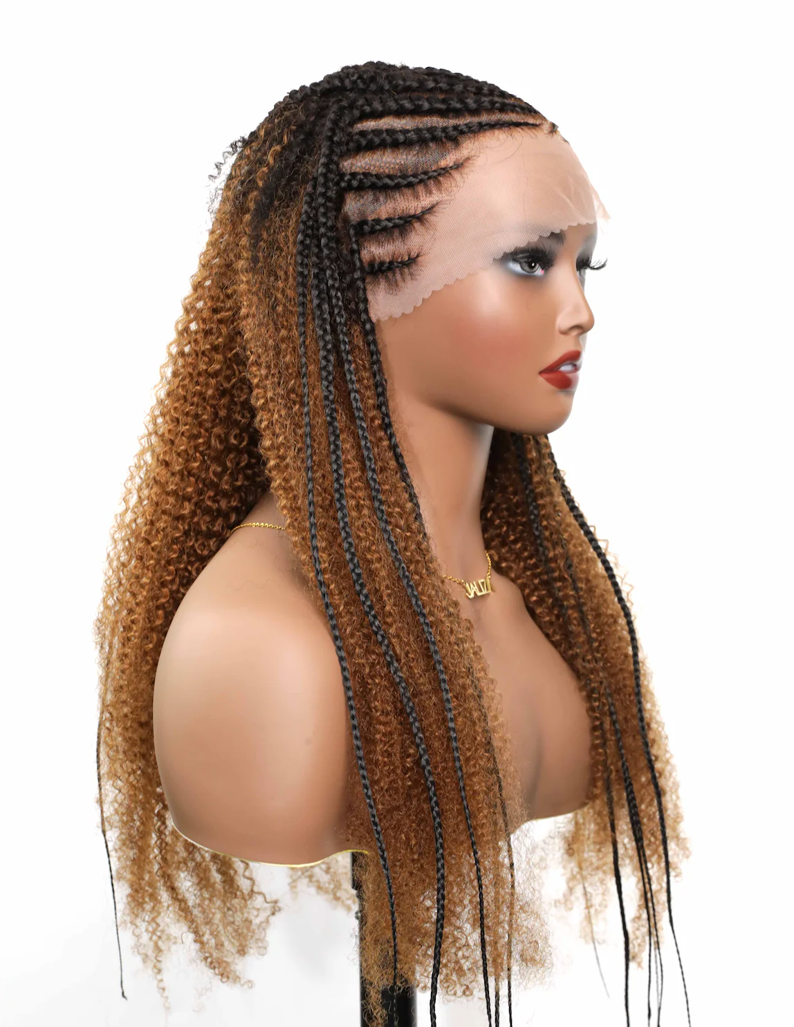 Extra Full Pre bleached Human Hair Lace Braided Cornrow Style Braided Wig  (Scheduled to ship in 1-2 weeks) - Mose Wig