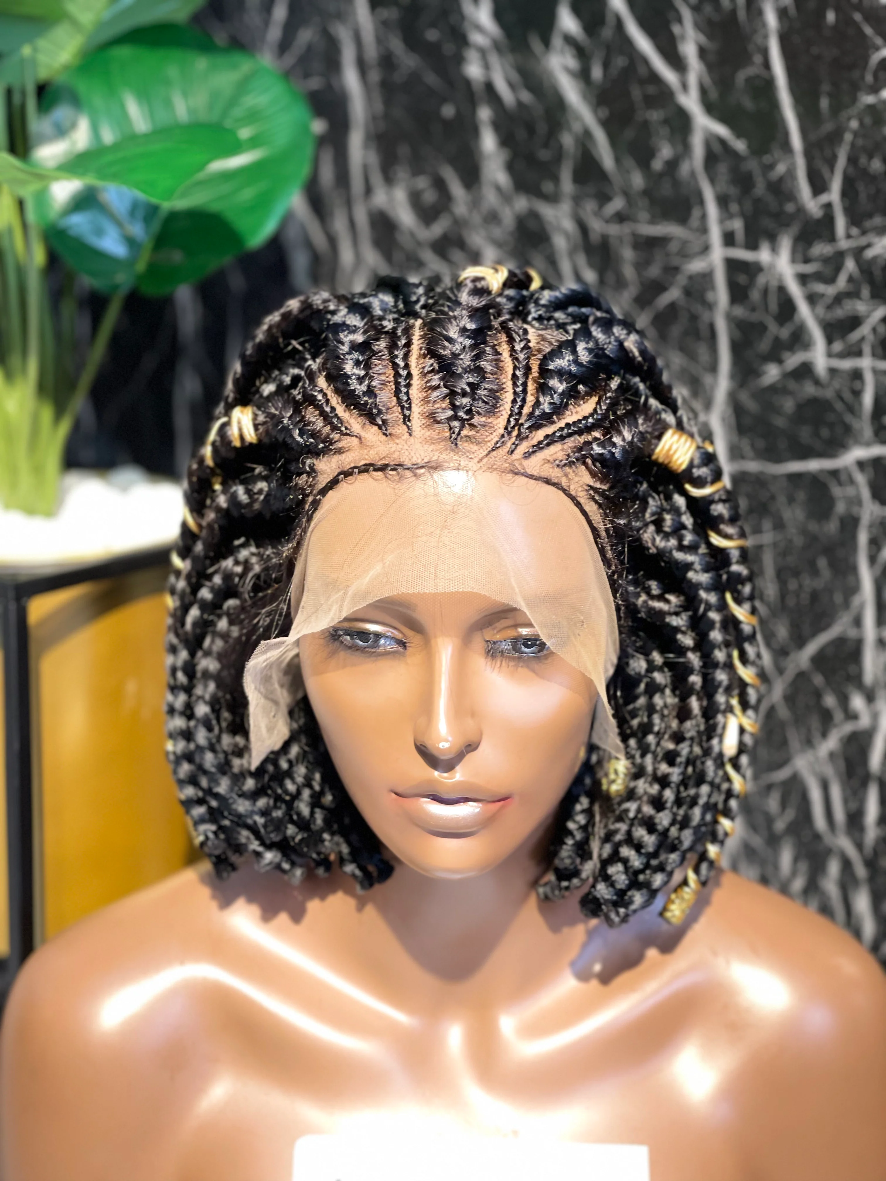 Gabby unit - Box Braid Cornrow - Braided Wig - Mose Wig