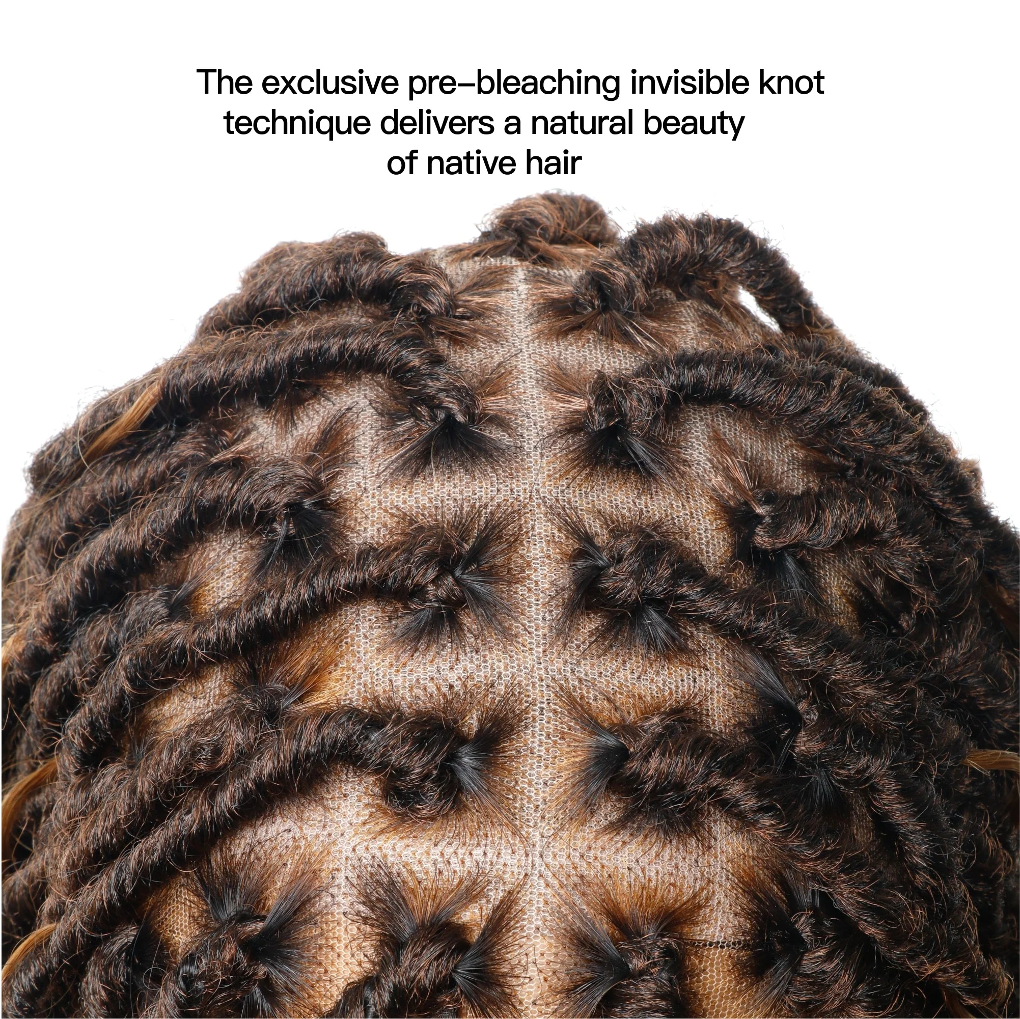 Pre Bleached Human Hair Lace Tangleless Boho Locs Braided Wig 30“ Human Hair Boho Curls - Mose Wig