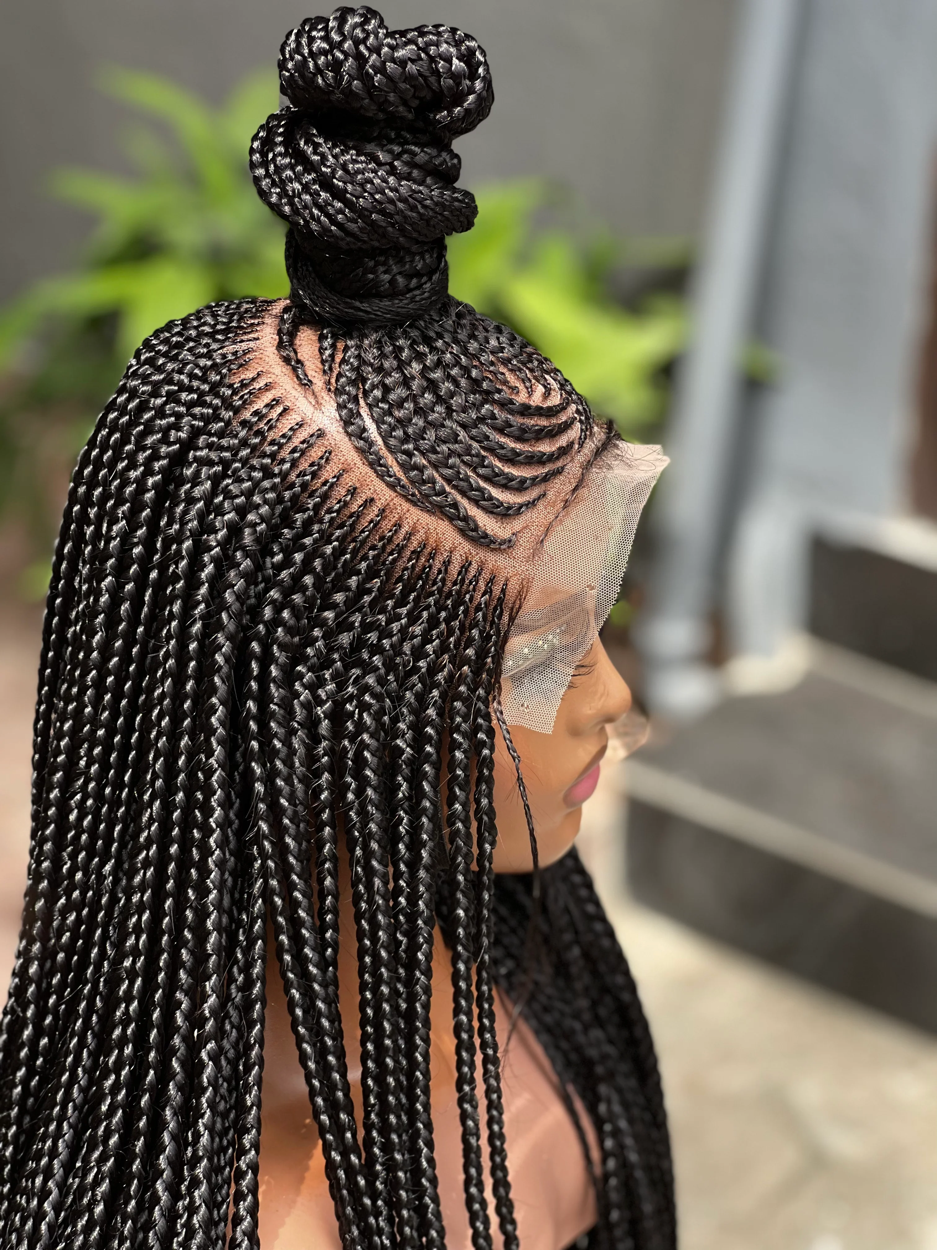 Half Shuku Cornrow - Braided Wig - Mose Wig