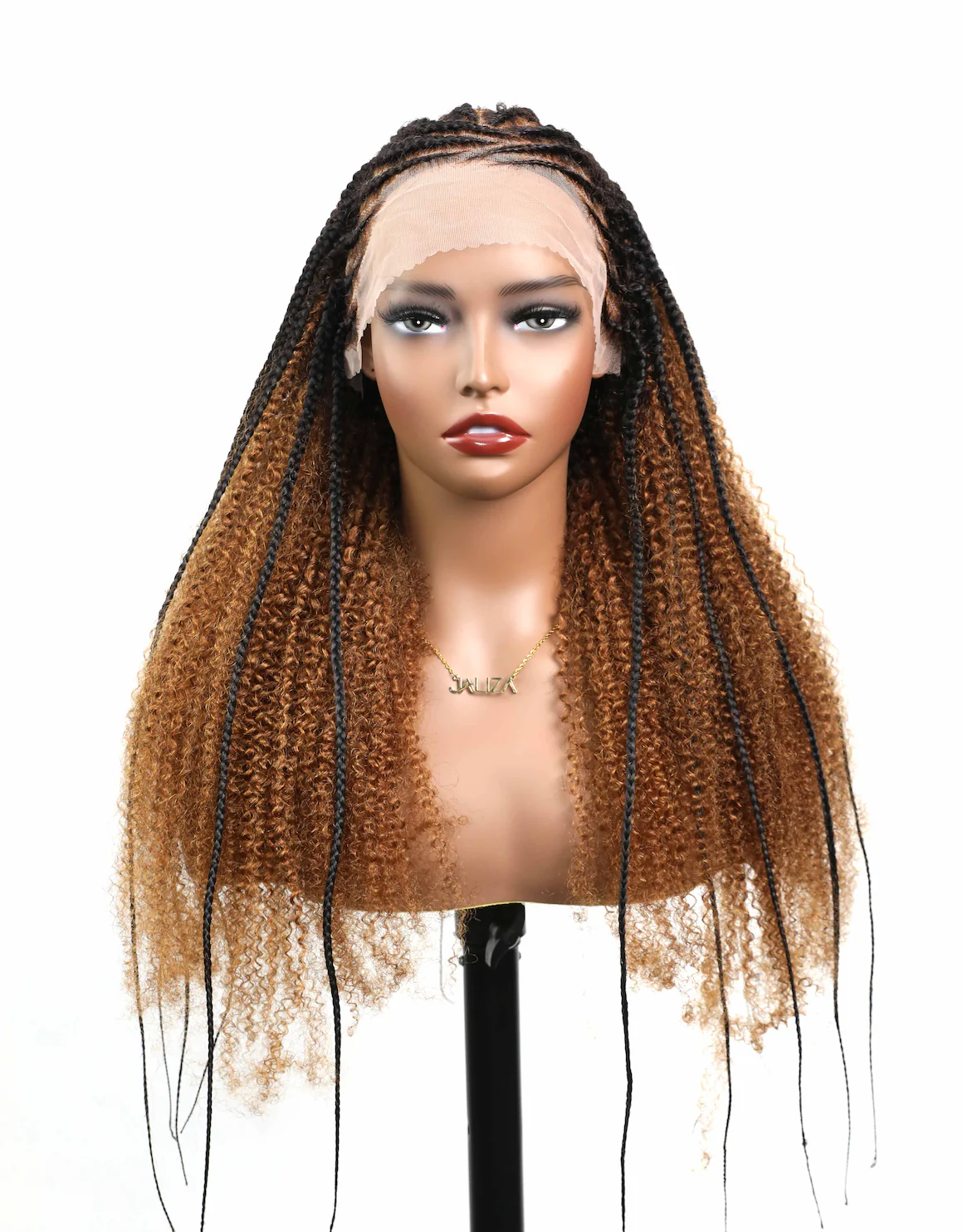 Extra Full Pre bleached Human Hair Lace Braided Cornrow Style Braided Wig  (Scheduled to ship in 1-2 weeks) - Mose Wig