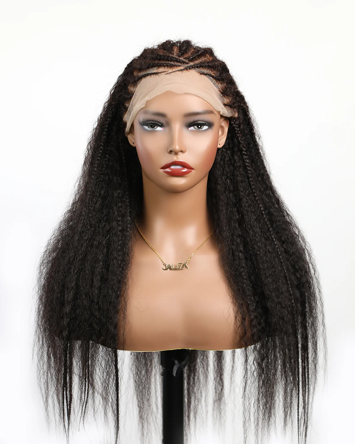 Extra Full Pre bleached Human Hair Lace Braided Cornrow Style Braided Wig  (Scheduled to ship in 1-2 weeks) - Mose Wig