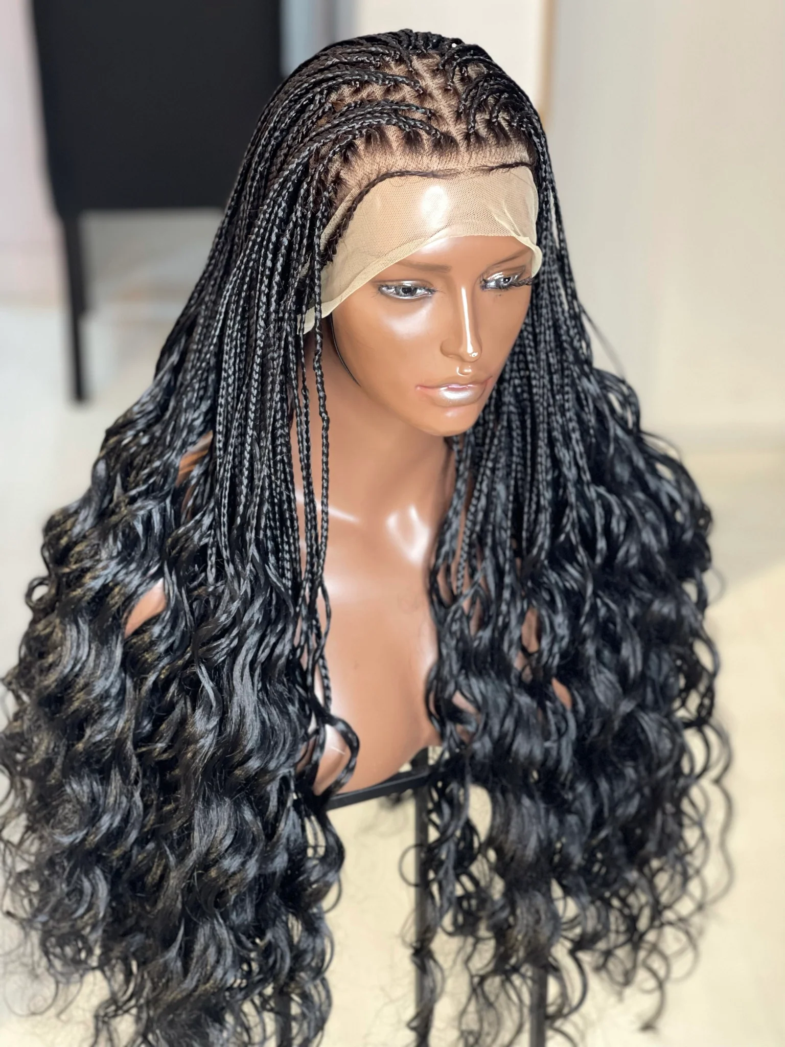 Sisi Curly unit - Knotless Braid Wig - Mose Wig