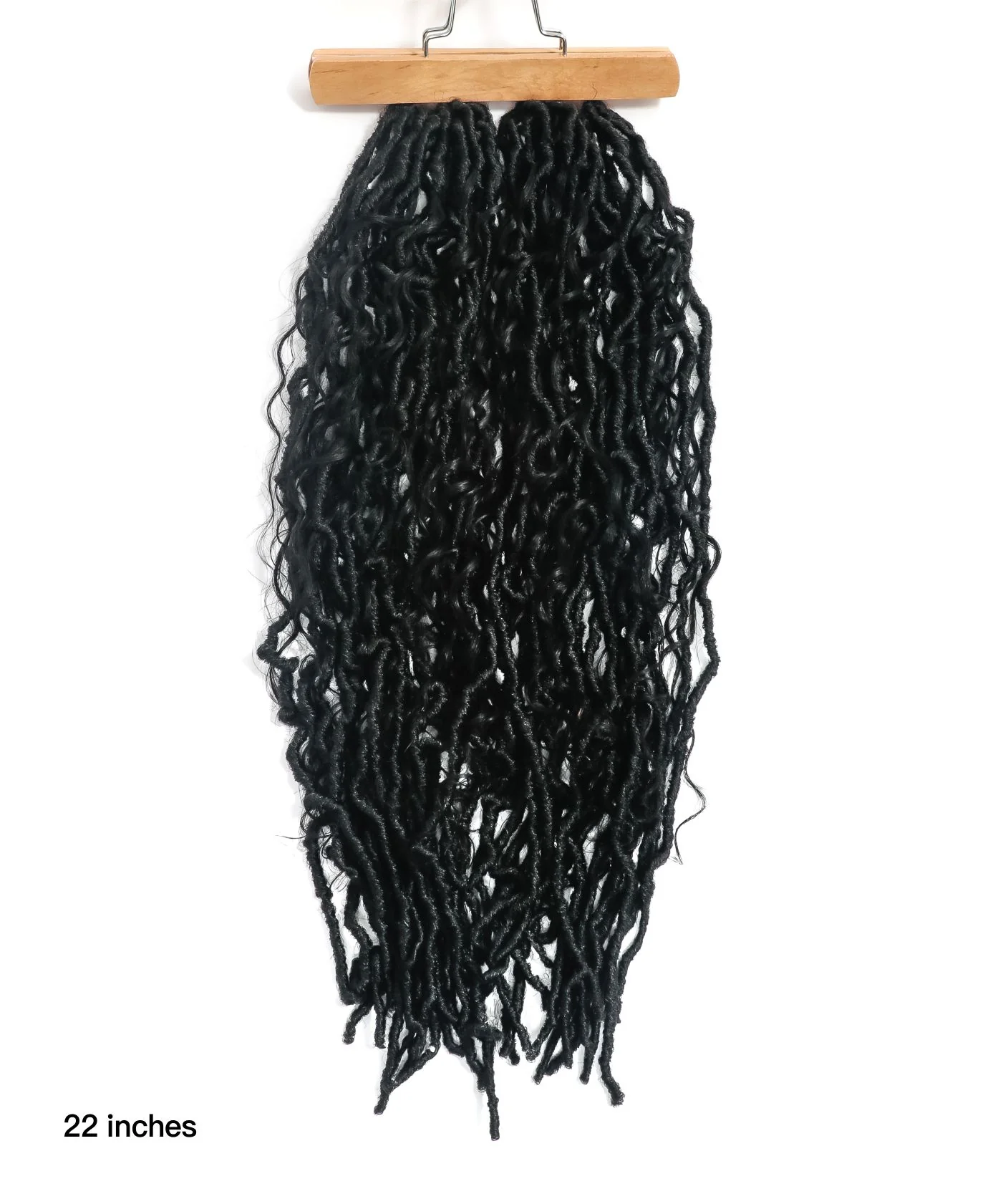 Tangleless Crochet Boho Locs Braids With Human Hair Curls 22“（2 styled curls） - Mose Wig